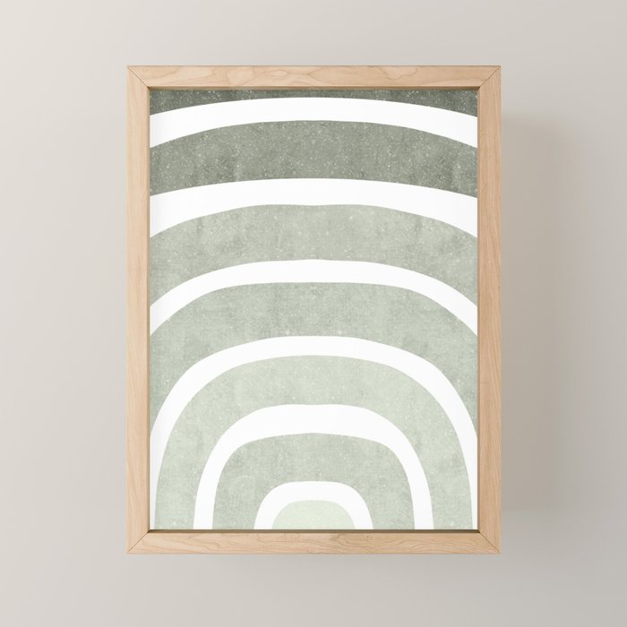 Pastel green rainbow Mini Art Print Gallery Image 1