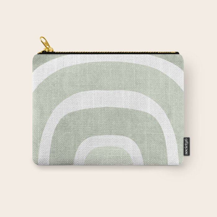 Pastel green rainbow Carry All Pouch Gallery Image 1