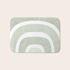 Pastel green rainbow Bath Mat Gallery Image 1