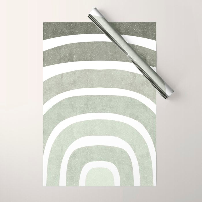 Pastel green rainbow Wrapping Paper Gallery Image 1