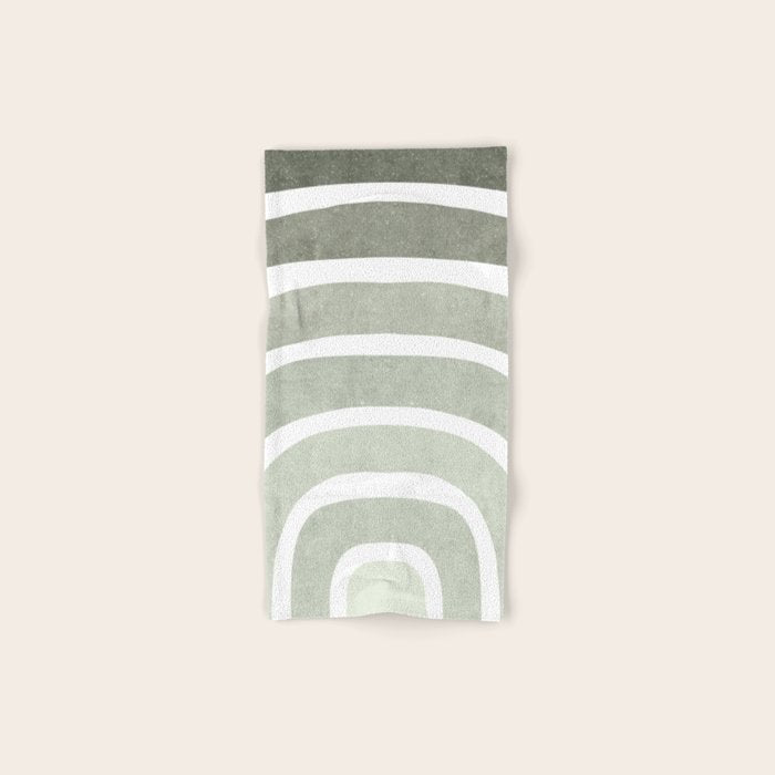 Pastel green rainbow Bath Towel Gallery Image 1