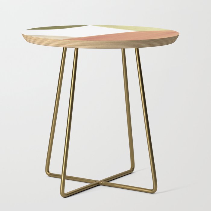 Abstract terracotta and green shapes Side Table Gallery Image 1