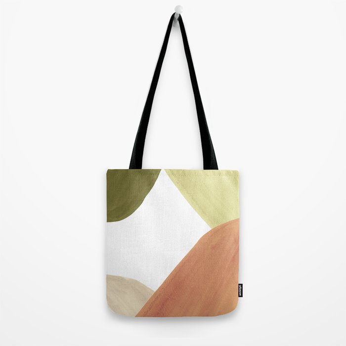 Abstract terracotta and green shapes Tote Bag Gallery Image 2