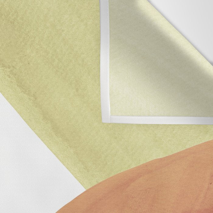 Abstract terracotta and green shapes Wall Tapestry Gallery Image 3