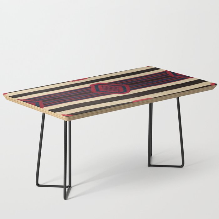 Antique Navajo Black and White Striped Coffee Table Gallery Image 1