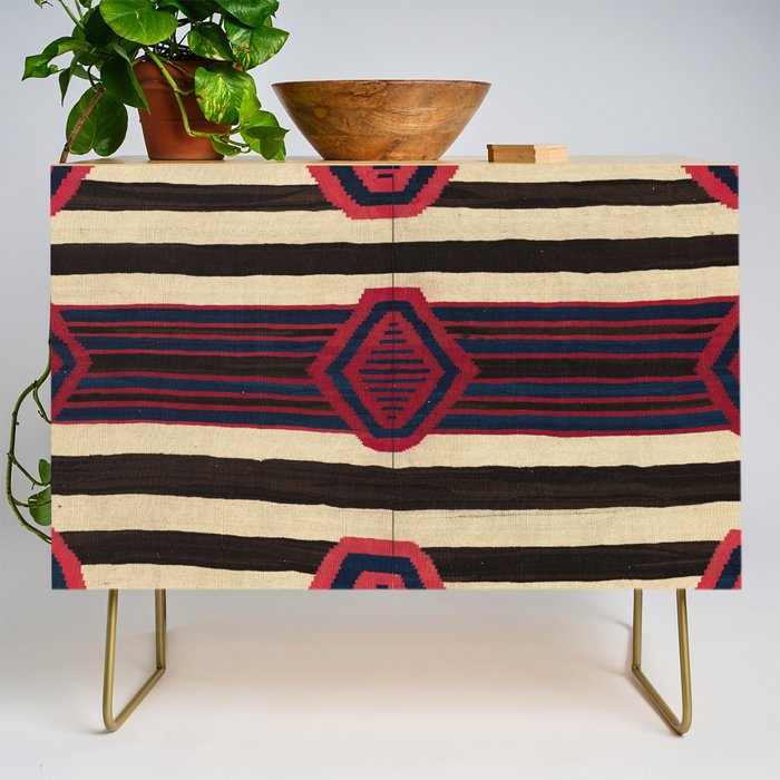 Antique Navajo Black and White Striped Credenza Gallery Image 1