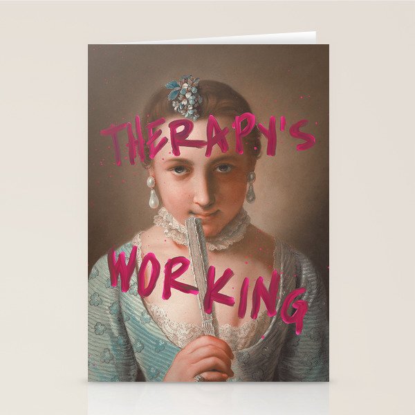 Therapy Is Working Stationery Card Gallery Image 1