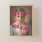 Therapy Is Working Mini Art Print Gallery Image 1