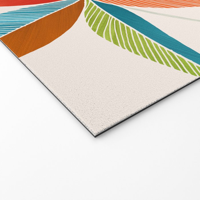 Multicolorful Leaf Design Welcome Mat Gallery Image 2