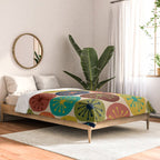 Atomic Dots Pattern in Mid Mod Teal, Orange, Olive, Blue, Mustard, and Beige Comforter Gallery Image 2