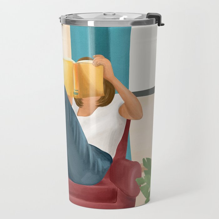 On the pages of a book Travel Mug Gallery Image 2