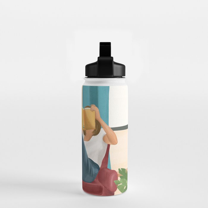 On the pages of a book Water Bottle Gallery Image 2