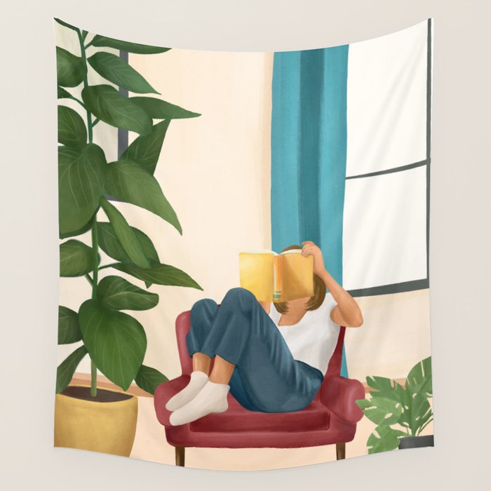 On the pages of a book Wall Tapestry Gallery Image 4