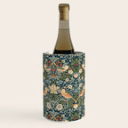 William Morris Vintage Strawberry Thief Green Indigo Thyme Wine Chiller Gallery Image 2