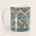 William Morris Vintage Strawberry Thief Green Indigo Thyme Coffee Mug Gallery Image 3