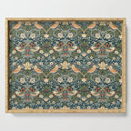 William Morris Vintage Strawberry Thief Green Indigo Thyme Serving Tray Gallery Image 1