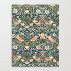 William Morris Vintage Strawberry Thief Green Indigo Thyme Notebook Gallery Image 4