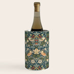 William Morris Vintage Strawberry Thief Green Indigo Thyme Wine Chiller Gallery Image 1