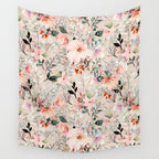 Cottagecore Summer Watercolor Floral Prints Wall Tapestry Gallery Image 4
