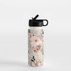 Cottagecore Summer Watercolor Floral Prints Water Bottle Gallery Image 1