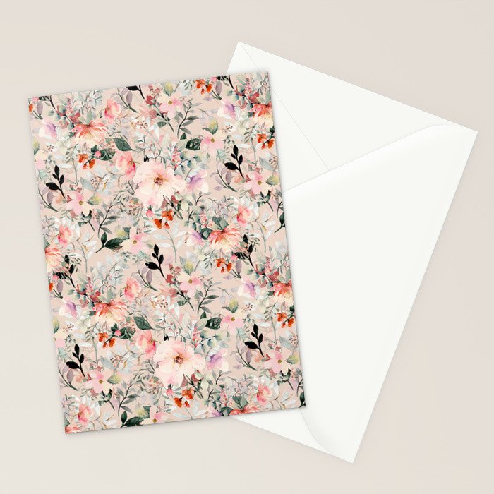 Cottagecore Summer Watercolor Floral Prints Stationery Card Gallery Image 2