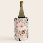 Cottagecore Summer Watercolor Floral Prints Wine Chiller Gallery Image 1