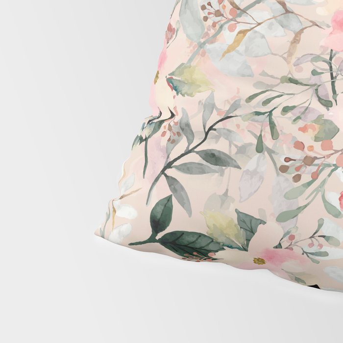 Cottagecore Summer Watercolor Floral Prints Pillow Sham Gallery Image 4