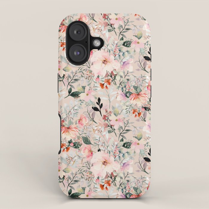 Cottagecore Summer Watercolor Floral Prints iPhone Case Gallery Image 1