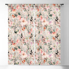 Cottagecore Summer Watercolor Floral Prints Window Curtain Gallery Image 5