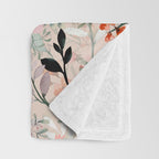 Cottagecore Summer Watercolor Floral Prints Throw Blanket Gallery Image 3