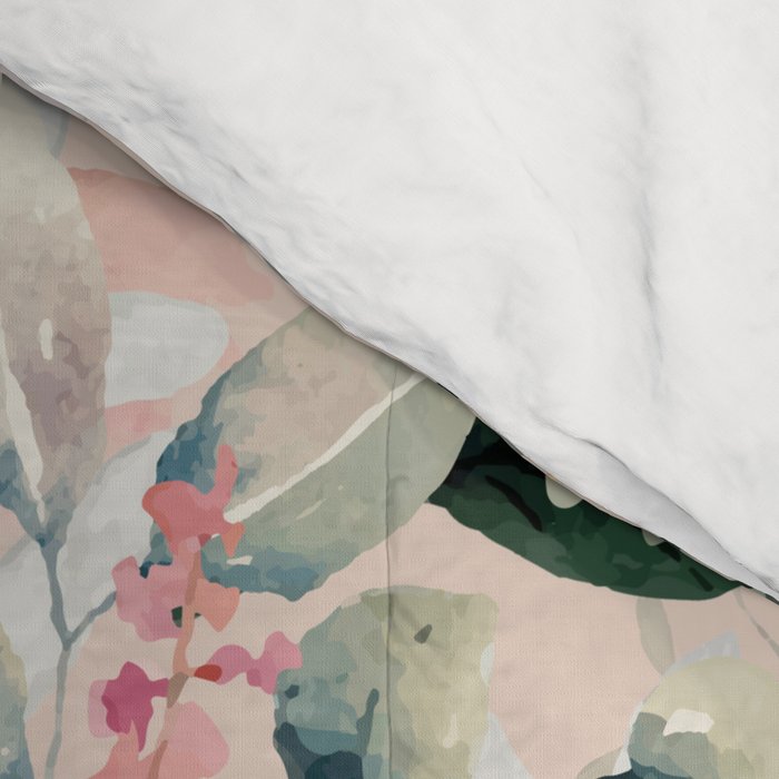 Cottagecore Summer Watercolor Floral Prints Comforter Gallery Image 4