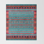 Traditional Berber Bohemian Moroccan Handmade Fabric Style Fall Autumn Color Inspiration Throw Blanket Gallery Image 2