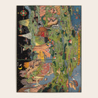 The land of make believe. Published by Jaro Hess 1930 Cornucopia of Fairy Tales Detailed Labeled Map Fun Magical Fantasy Art Poster Gallery Image 4