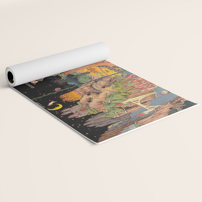 The land of make believe. Published by Jaro Hess 1930 Cornucopia of Fairy Tales Detailed Labeled Map Fun Magical Fantasy Art Yoga Mat Gallery Image 2