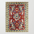 Antique Chinese Dragon Rug Print Poster Gallery Image 4