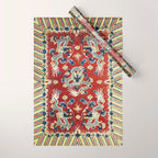 Antique Chinese Dragon Rug Print Wrapping Paper Gallery Image 1
