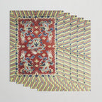 Antique Chinese Dragon Rug Print Wrapping Paper Gallery Image 3