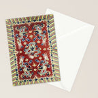 Antique Chinese Dragon Rug Print Stationery Card Gallery Image 2