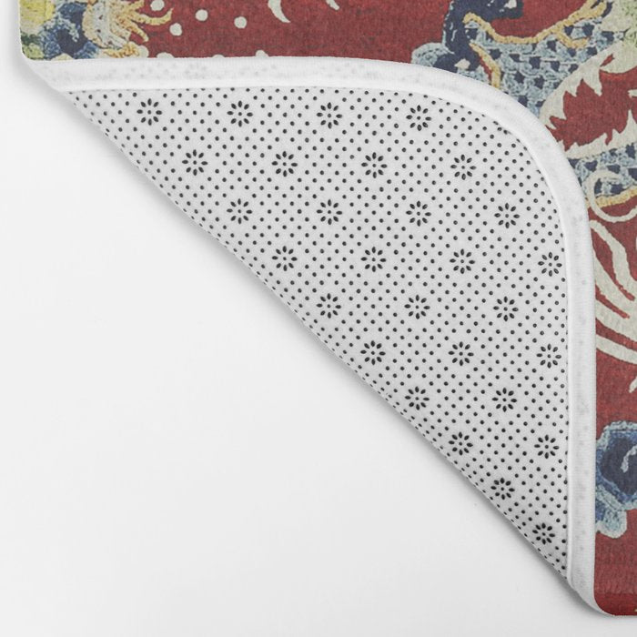 Antique Chinese Dragon Rug Print Bath Mat Gallery Image 2