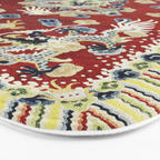 Antique Chinese Dragon Rug Print Bath Mat Gallery Image 3