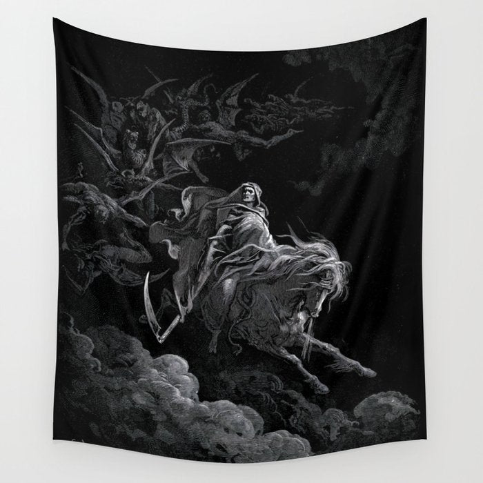 Death on the Pale Horse- Gustave Dore Wall Tapestry Gallery Image 4