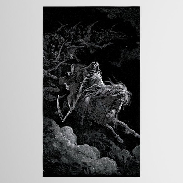 Death on the Pale Horse- Gustave Dore Tablecloth Gallery Image 2