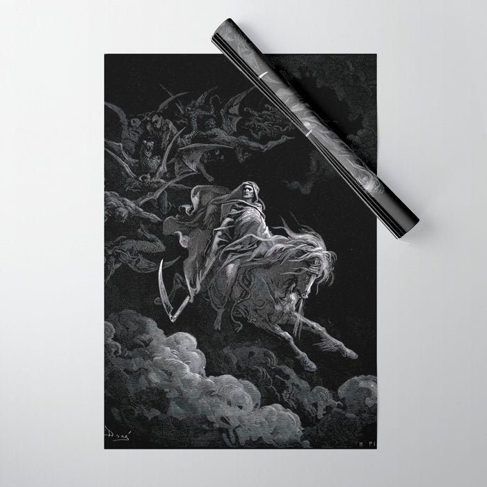 Death on the Pale Horse- Gustave Dore Wrapping Paper