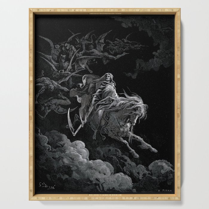 Death on the Pale Horse- Gustave Dore Serving Tray Gallery Image 1