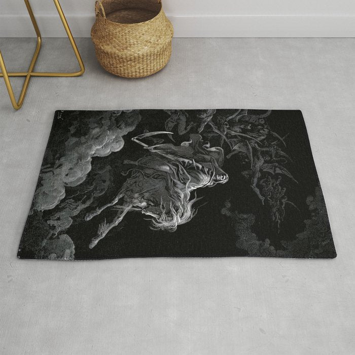 Death on the Pale Horse- Gustave Dore Rug Gallery Image 1