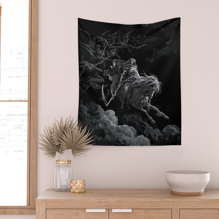 Death on the Pale Horse- Gustave Dore Wall Tapestry Gallery Image 2