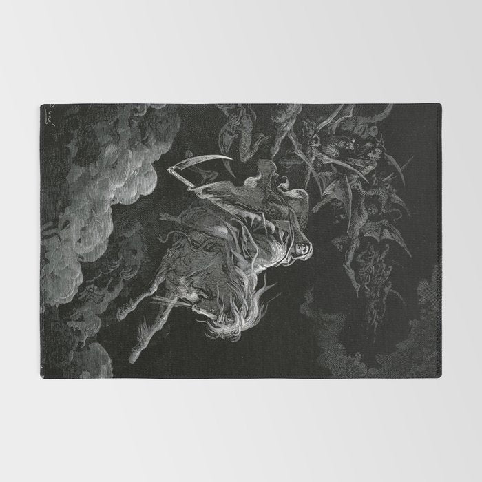 Death on the Pale Horse- Gustave Dore Rug Gallery Image 2