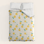 Sunny Mediterranean Lemon Pattern  Summer Coastal Vibes Comforter Gallery Image 6