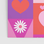 I Love You Checkerboard - Pink Red & Purple Poster Gallery Image 3