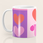 I Love You Checkerboard - Pink Red & Purple Coffee Mug Gallery Image 3